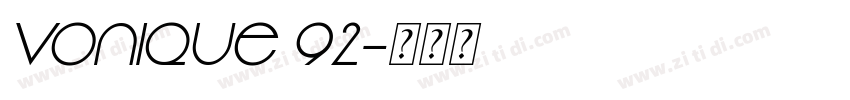 vonique 92字体转换
